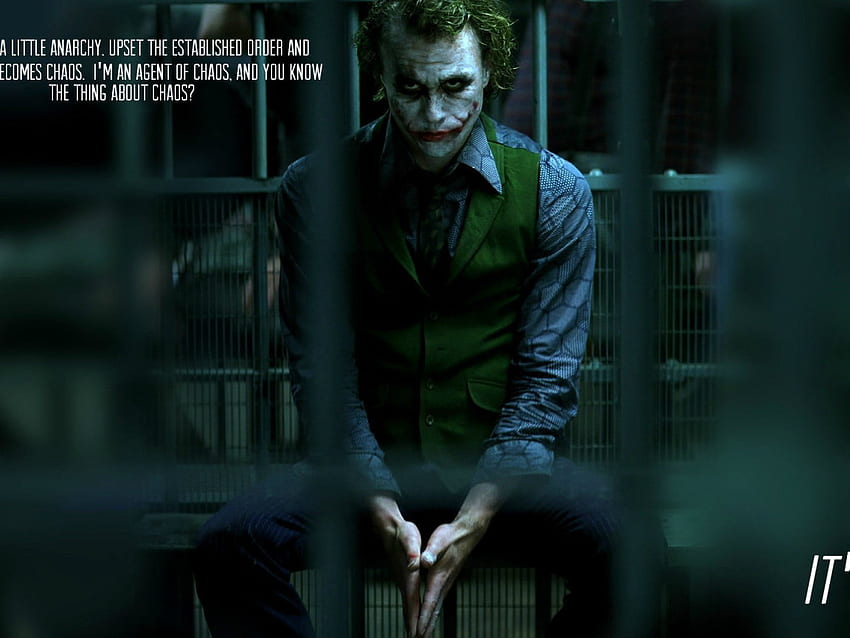 Il Joker, Heath Ledger, Il Cavaliere Oscuro, Film, Testo, Batman • Per te, sono Batman Sfondo HD