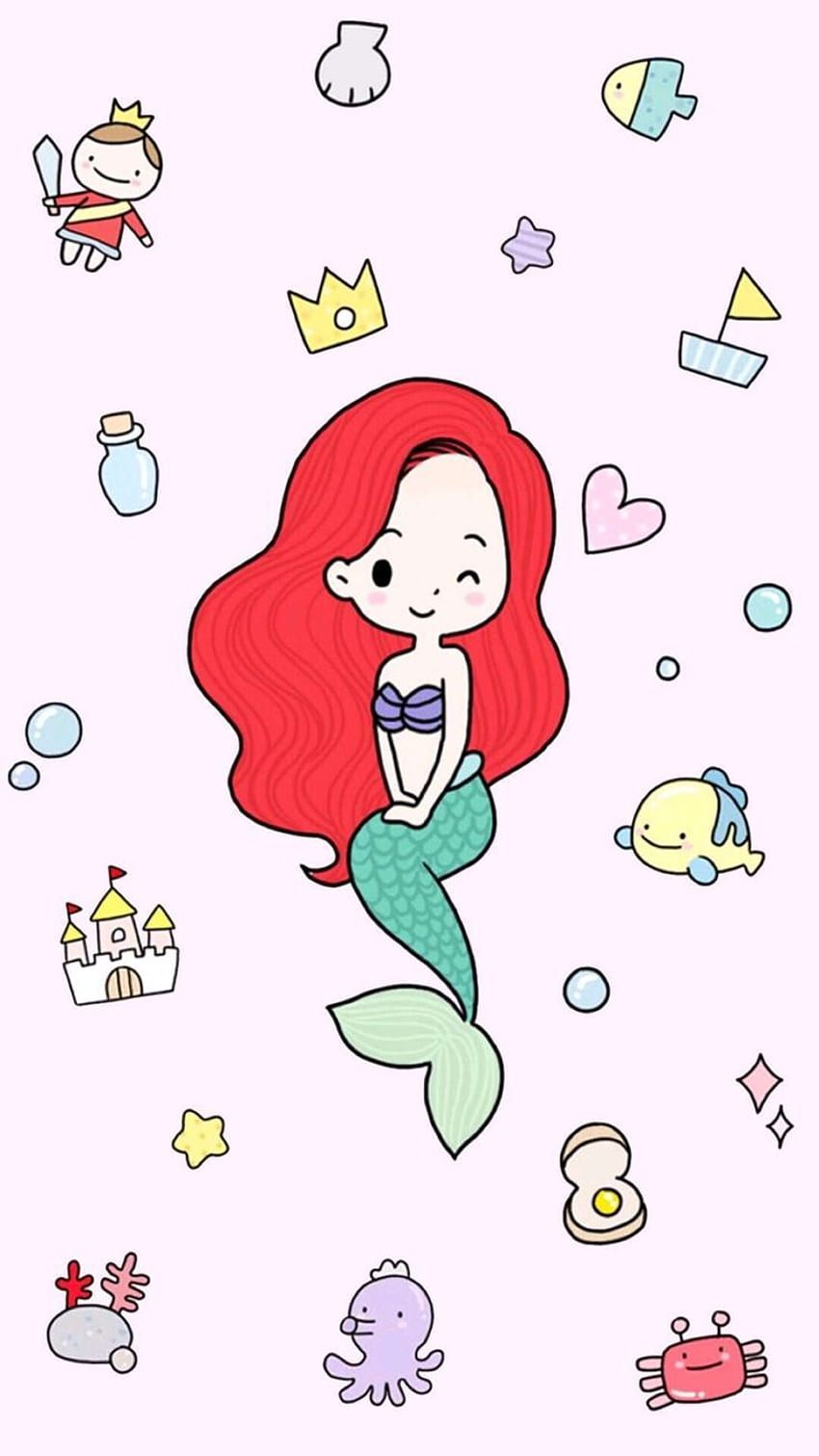 Celular - Ariel kawaii. Mermaid iphone, Ariel Disney Cute Tumblr HD phone wallpaper