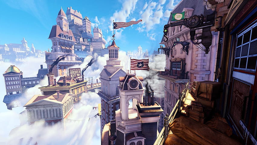 BioShock Infinite – Comstock Center Dächer, BioShock Infinite City HD-Hintergrundbild