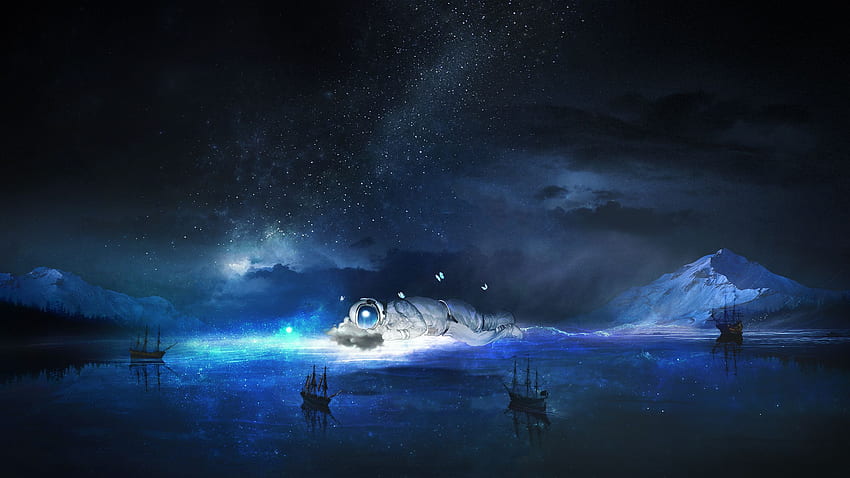 Stellar Astronaut Dream Fantasy Boats Artwork, Artist HD wallpaper | Pxfuel