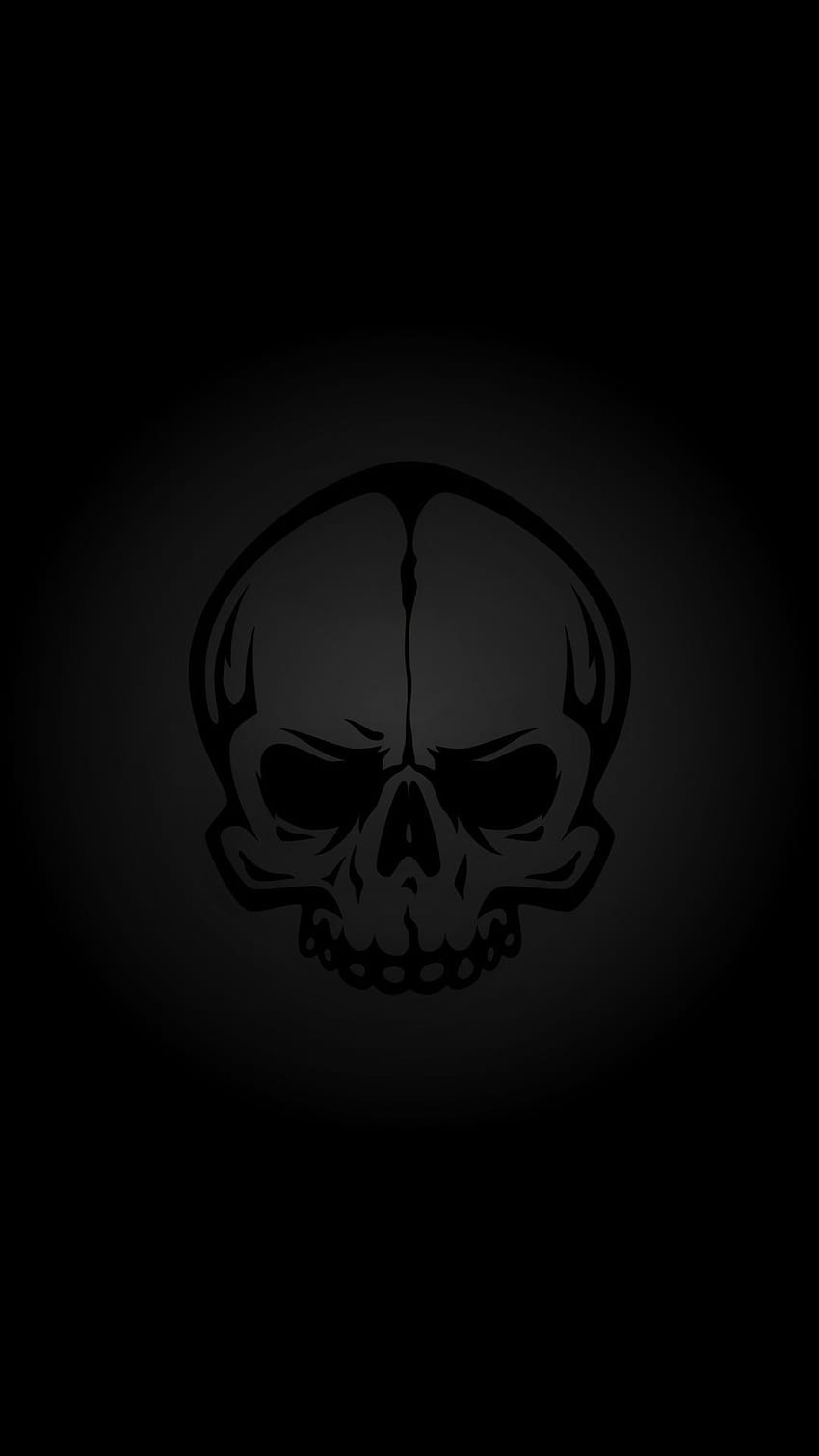 Crâne noir pour iPhone, squelette mignon Fond d'écran de téléphone HD
