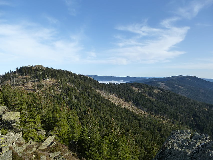 ธรรมชาติ ภูเขา ดูจากด้านบน พาโนรามา วอลล์เปเปอร์ HD