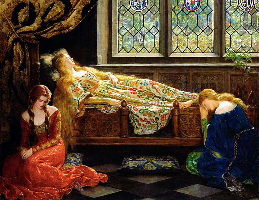 Pre Raphaelite background HD wallpaper