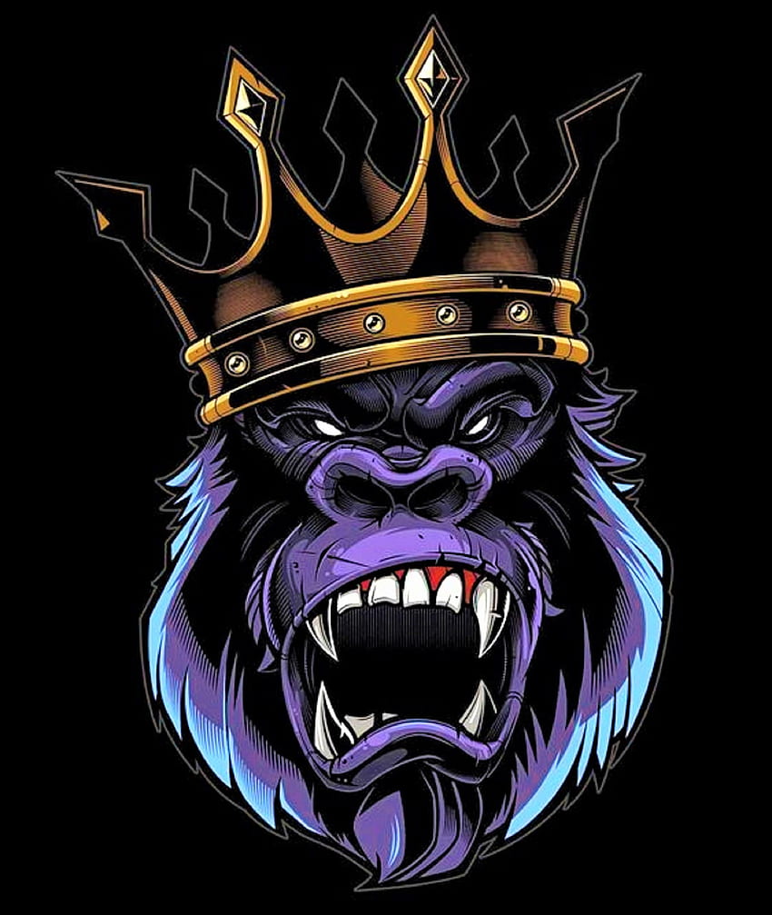 Król goryli. Zwierzę w 2019 roku. Goryl, królowe, sztuka goryla Tapeta na telefon HD