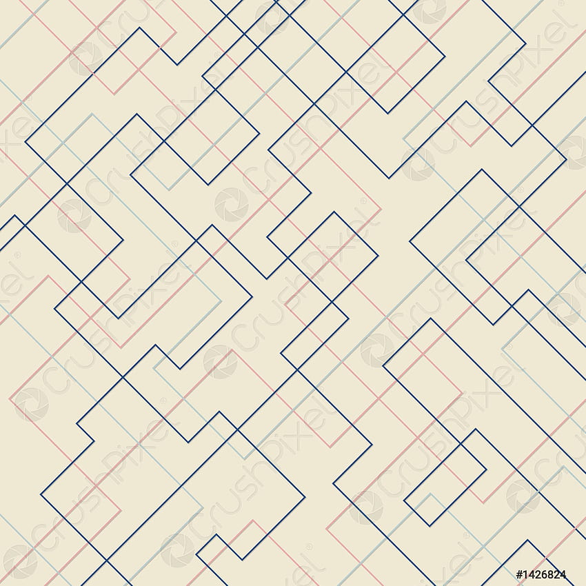 Padrão geométrico abstrato forma quadrada linear fina e fundo retangular, Design geométrico abstrato Papel de parede de celular HD