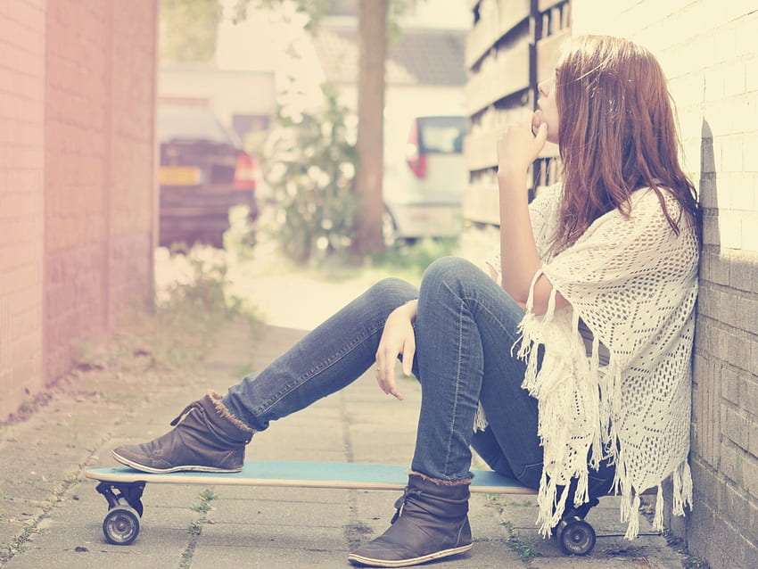 skating redhead hipster graphy women women, Girl Hipster graphy HD wallpaper