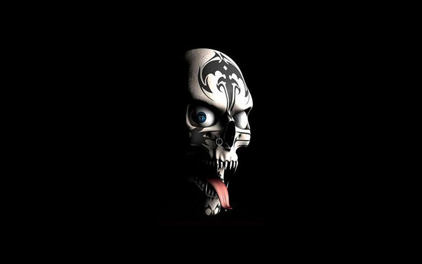 Scary Skull Face Black Background Scary [] for your , Mobile & Tablet. Explore Scary . Scary For , Halloween, Black Horror HD wallpaper
