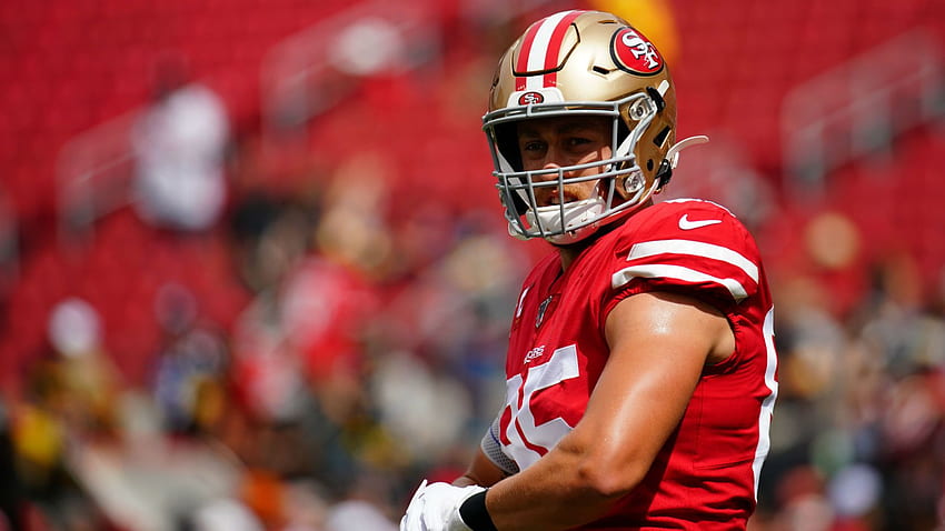 George Kittle injury update: 49ers tight end (knee) tried to play through pain HD wallpaper