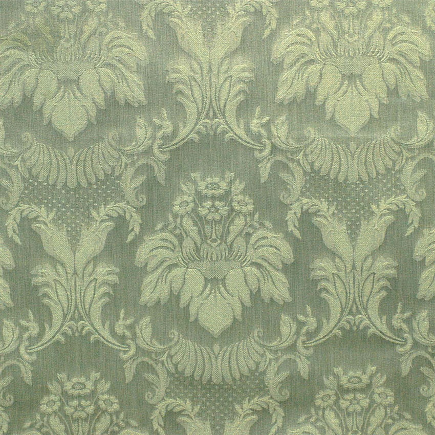 Cotton Damask Curtain Fabric. Cotton Damask Upholstery Fabric. Georgian Style Curtain Fabric. Georgian Upholstery Fabric, Green Damask HD phone wallpaper