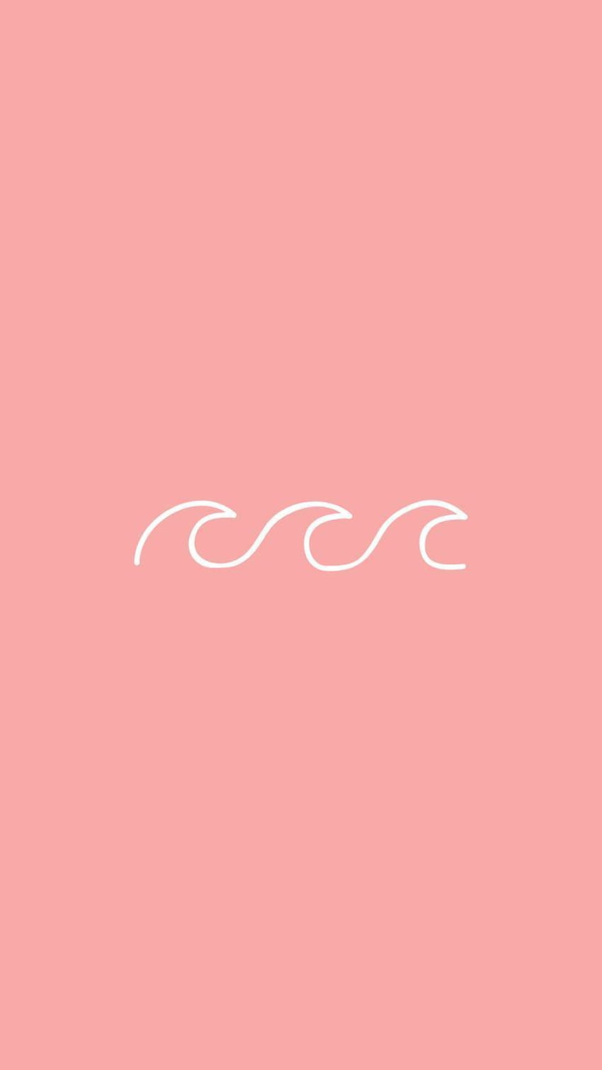 Różowa okładka Instagram Story Highlight - Fale, Ocean, Beach - CocktailRecipes. Różowy instagram, różowy iPhone, tło iPhone'a Tapeta na telefon HD
