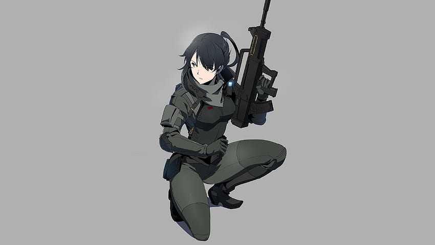 Kobieta-żołnierz, Armored Gull, anime Tapeta HD