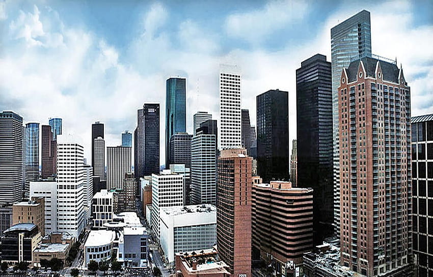 Houston Skyline . Houston skyline, Downtown houston HD wallpaper