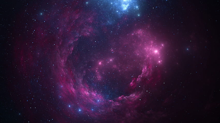 Kosmiczne różowe gwiazdy, cyfrowy wszechświat, , tło i Tapeta HD