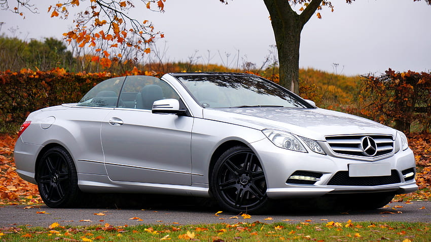Autumn, Cars, Side View, Cabriolet, Mercedes E-Class HD wallpaper
