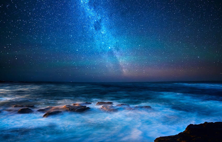 Victoria, Australia, La Via Lattea, Great Ocean Road per , sezione природа, Milky Way Ocean Sfondo HD