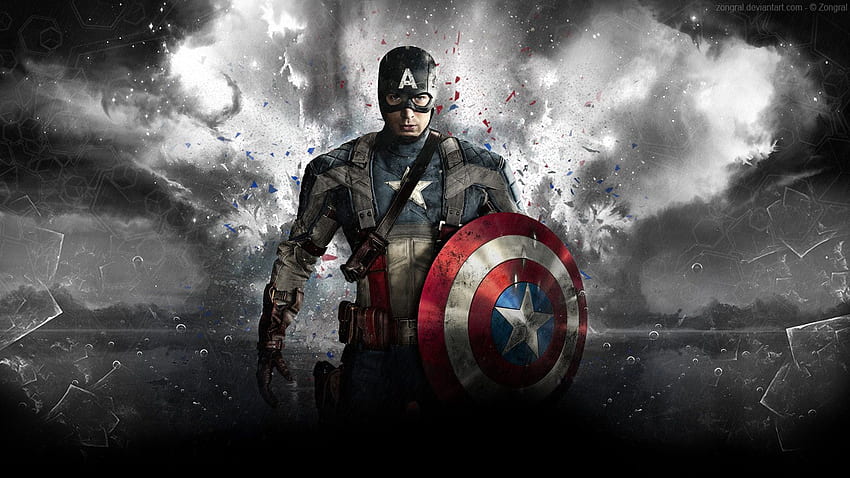 Kaptan Amerika Kalkanı Marvel Chris Evans, Kaptan Amerika Logosu HD duvar kağıdı