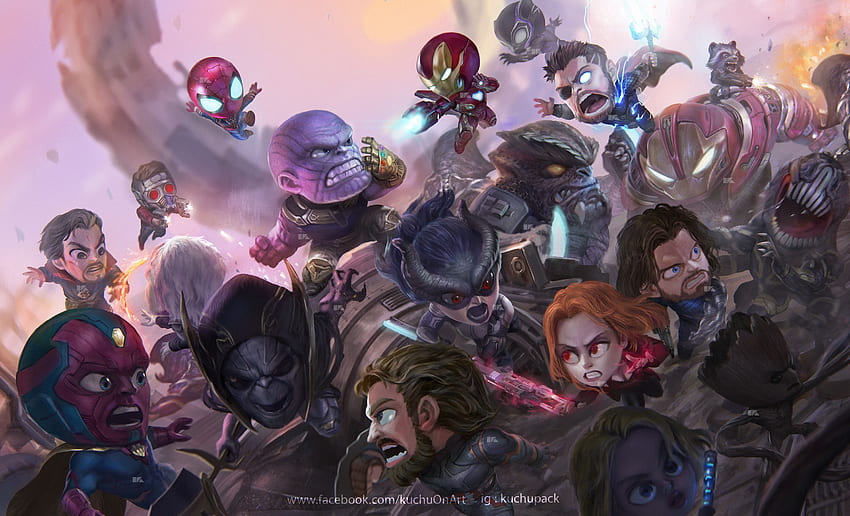 Cute Avengers Chibi, Marvel Chibi HD wallpaper