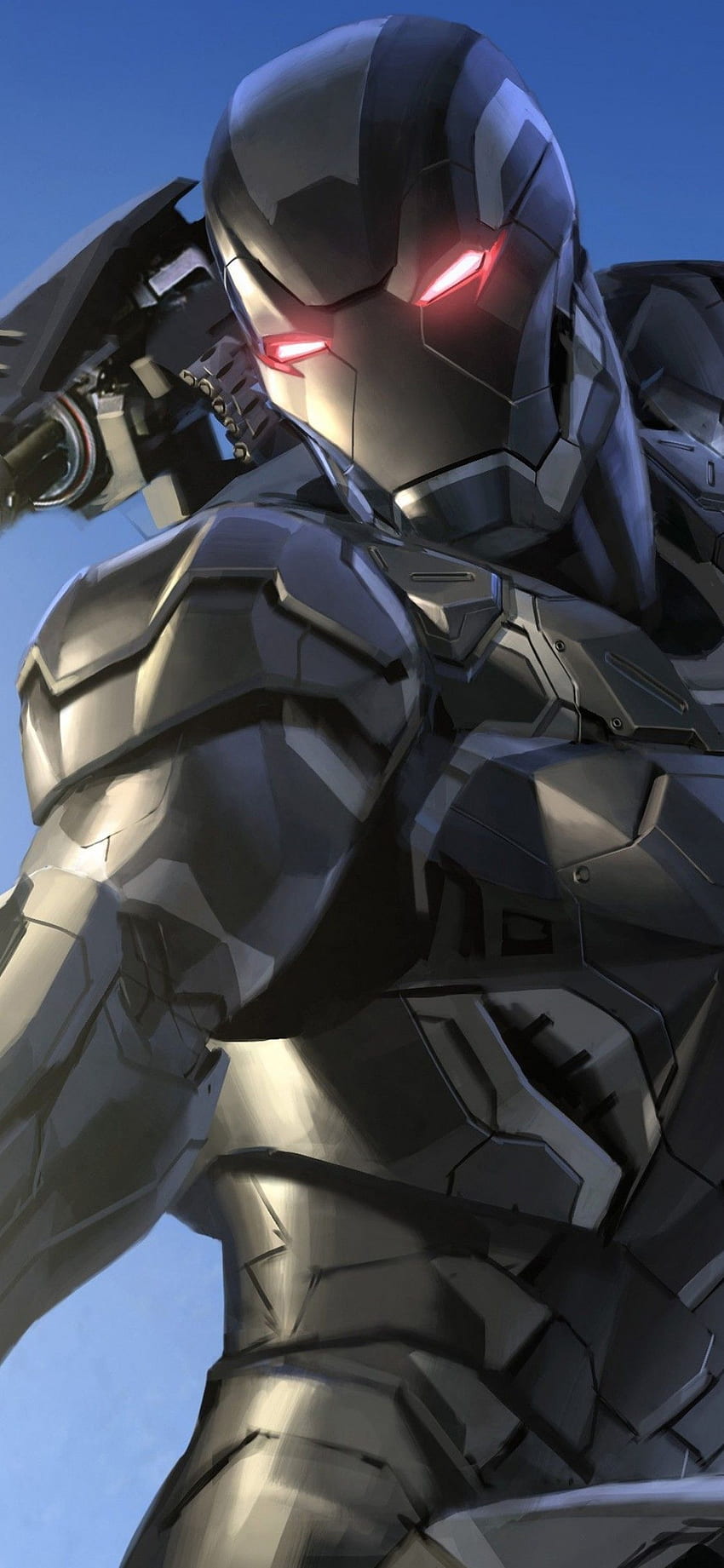 Iron Man, Kriegsmaschine, Nano Suit, Grey Iron Man HD-Handy-Hintergrundbild