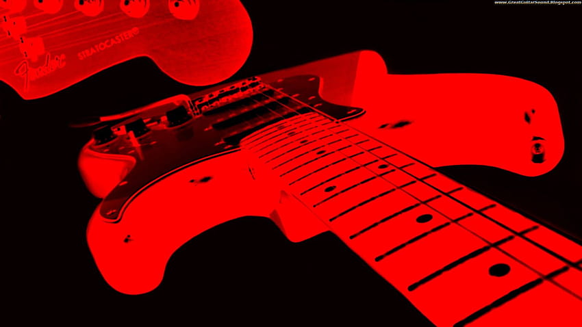 Kırmızı Ve Siyah Çamurluk Stratocaster Elektro Gitar HD duvar kağıdı