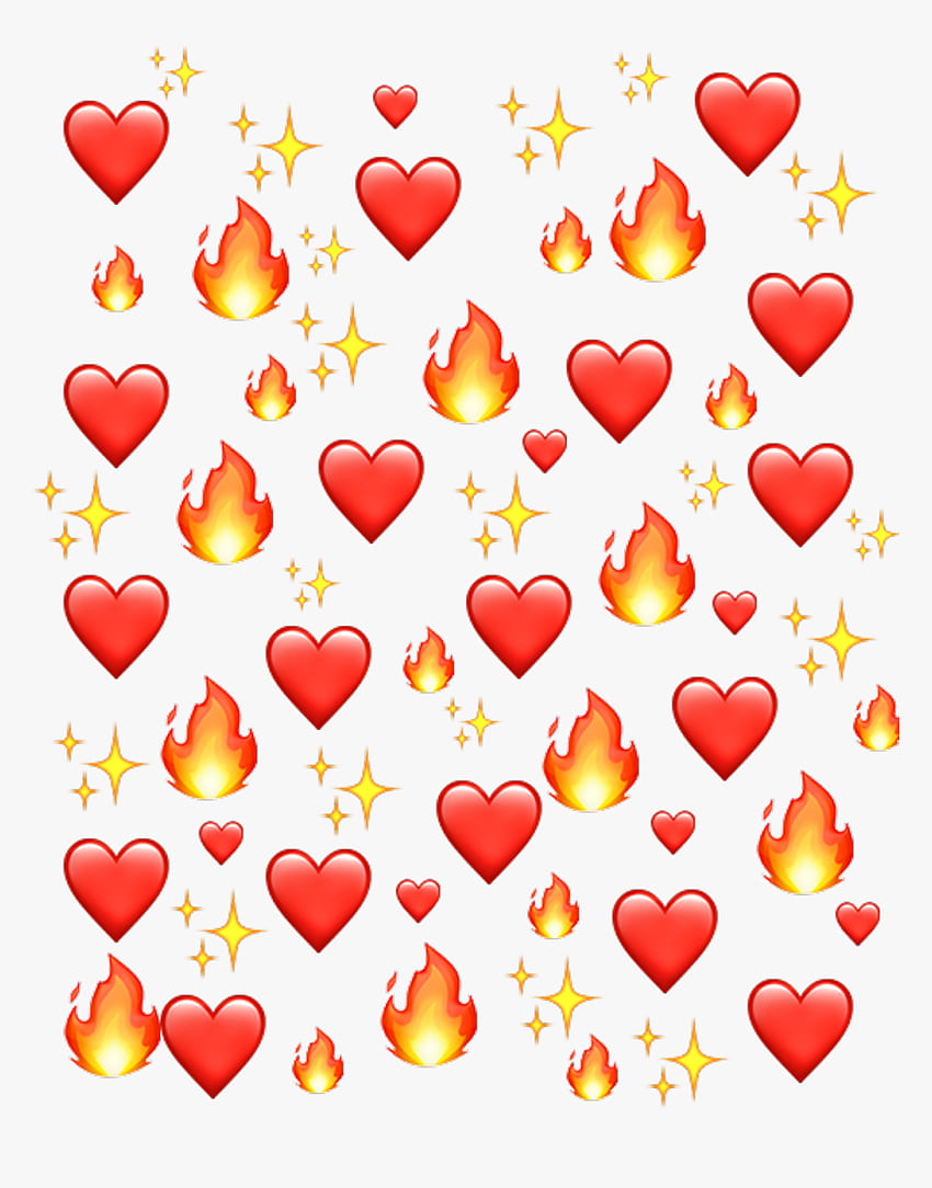 Emoji Fire Png - Hearts Emoji Background Png, Transparent Png, Transparent Png , Heart Emoji HD phone wallpaper
