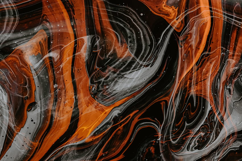 Arte abstrata, laranja escuro papel de parede HD