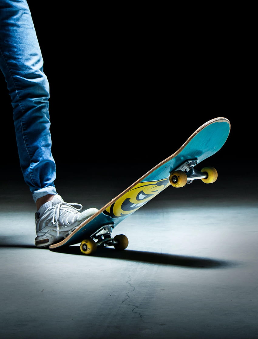 Dunkel, Verschiedenes, Verschiedenes, Turnschuhe, Jeans, Skateboard, Leg HD-Handy-Hintergrundbild