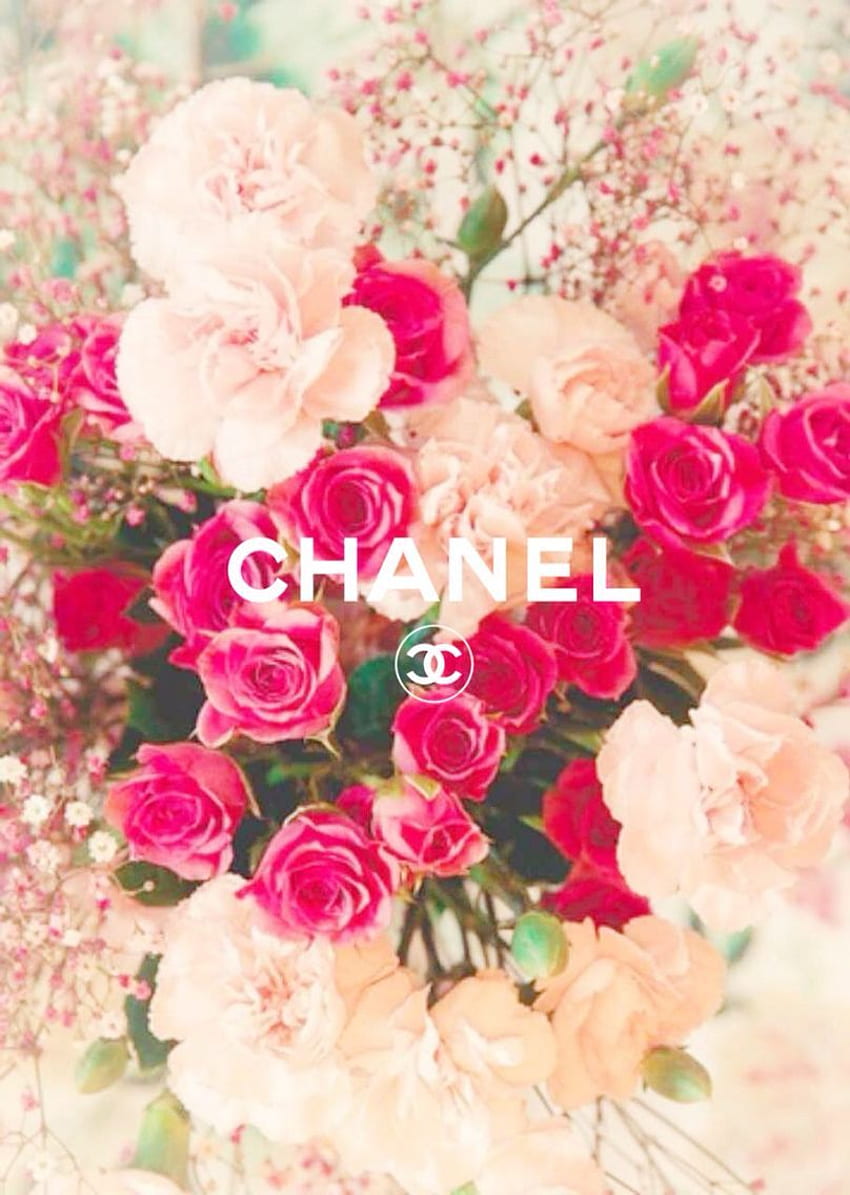 シャネル。 おしゃれな背景, Chanel アート, 水彩花, Chanel Roses HD電話の壁紙