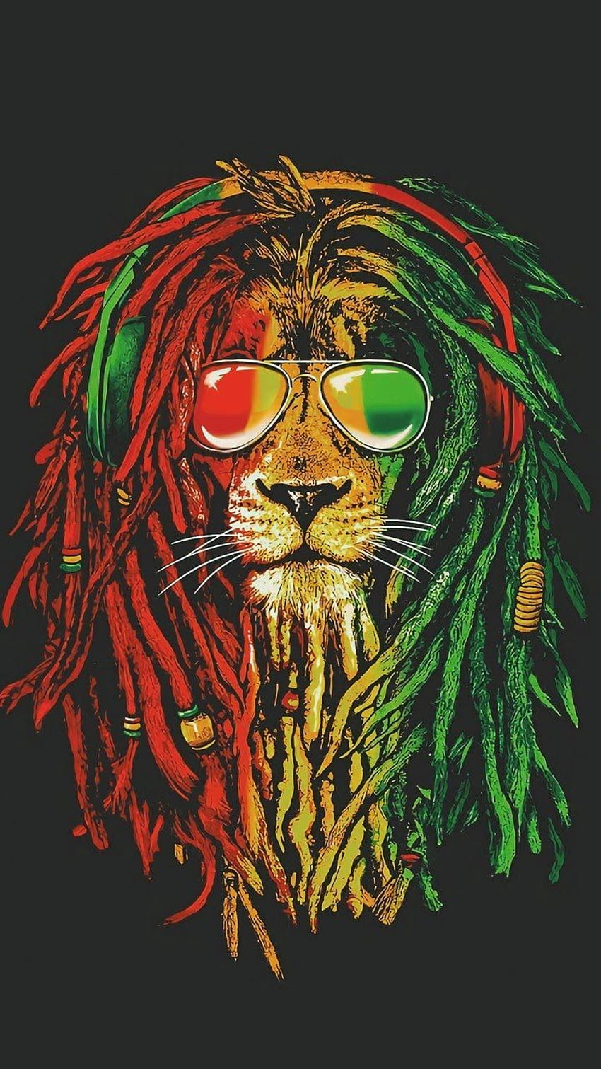 Lion reggae. Art rasta, Fond ecran animaux, Lion rasta HD phone wallpaper