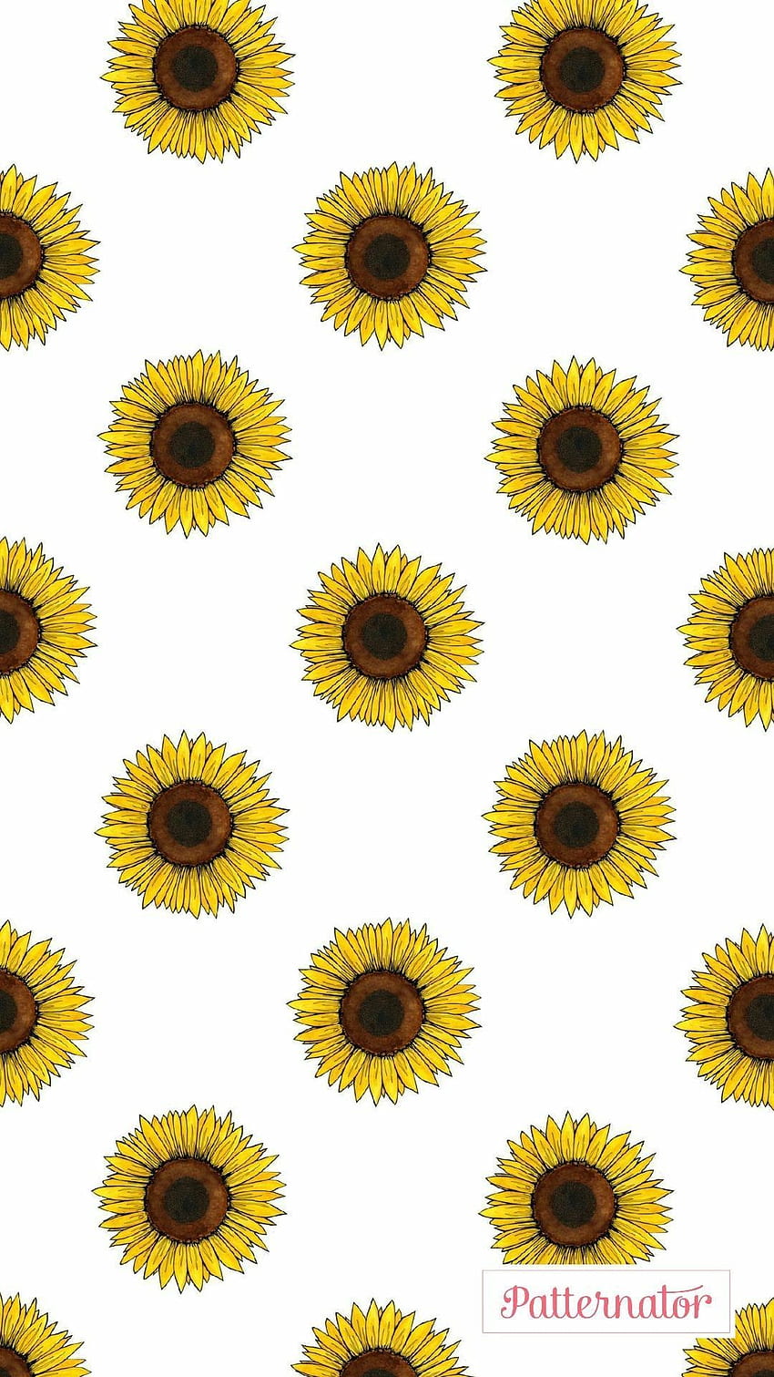 Художествени рисунки на слънчоглед Tumblr, обикновен слънчоглед HD тапет за телефон