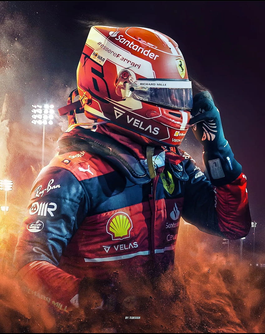 LeClerc Ferrari, racing, f1 HD phone wallpaper