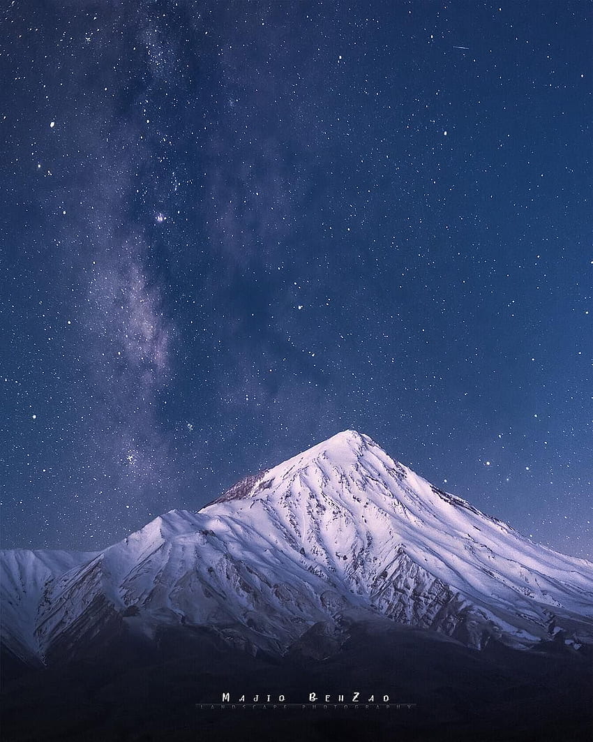Droga Mleczna Nad Damavand - Iran. Góra, Odwiedź Iran, Piękna przyroda Tapeta na telefon HD