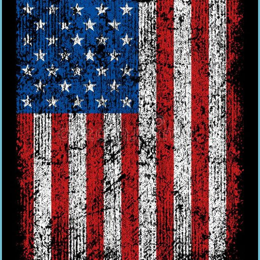 Grunge Usa Flag Black White Background Stock Vector - Vertical American Flag, Dark American Flag HD phone wallpaper