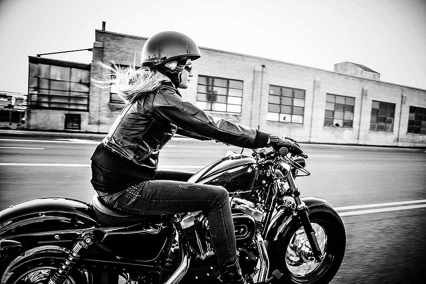 Motorcycles and Girls, Female Biker HD wallpaper
