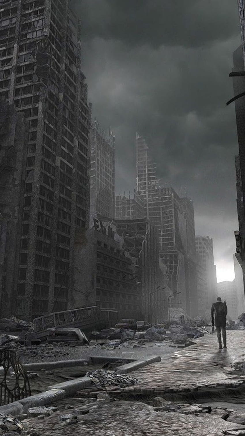 Колекция Destroyed City - Унищожен град HD тапет за телефон