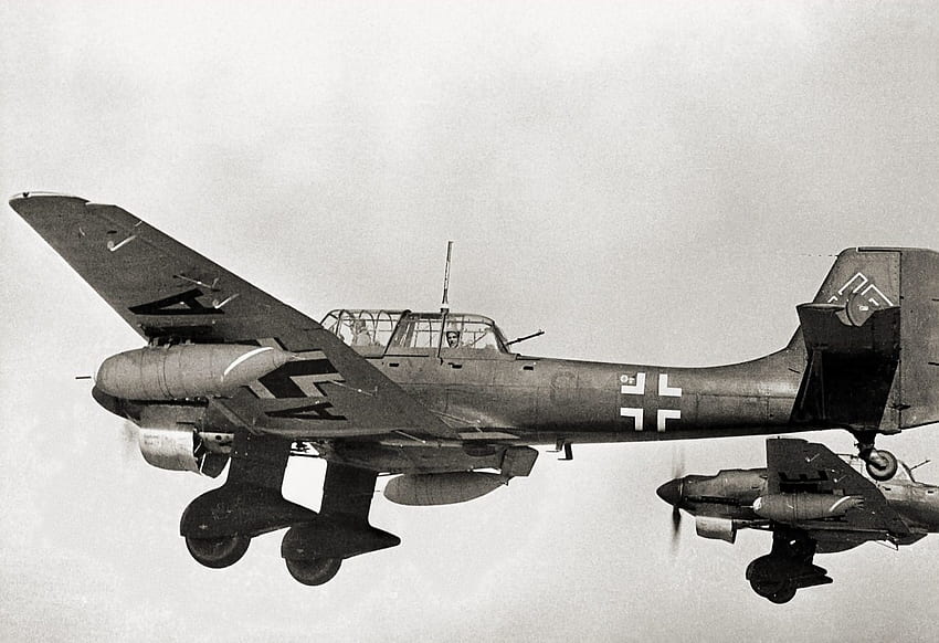 ユンカース JU87、爆撃機、ドイツ語、ww2、ストゥーカ、ju87、ジャンカース、ドイツ、急降下爆撃機、ドイツ空軍 高画質の壁紙