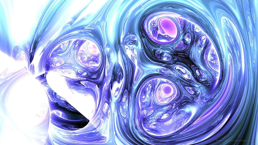 Molten Ice - Seni Fraktal 3D. Latar belakang Wallpaper HD