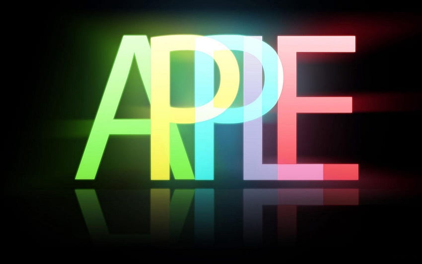 apple, green, red, black, Green Letter HD wallpaper