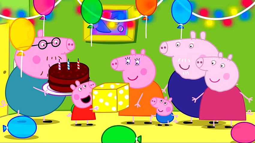 Peppa Pig For Kids Peppa Pig Coloring - Peppa Pig For Birtay, Daddy Pig HD wallpaper