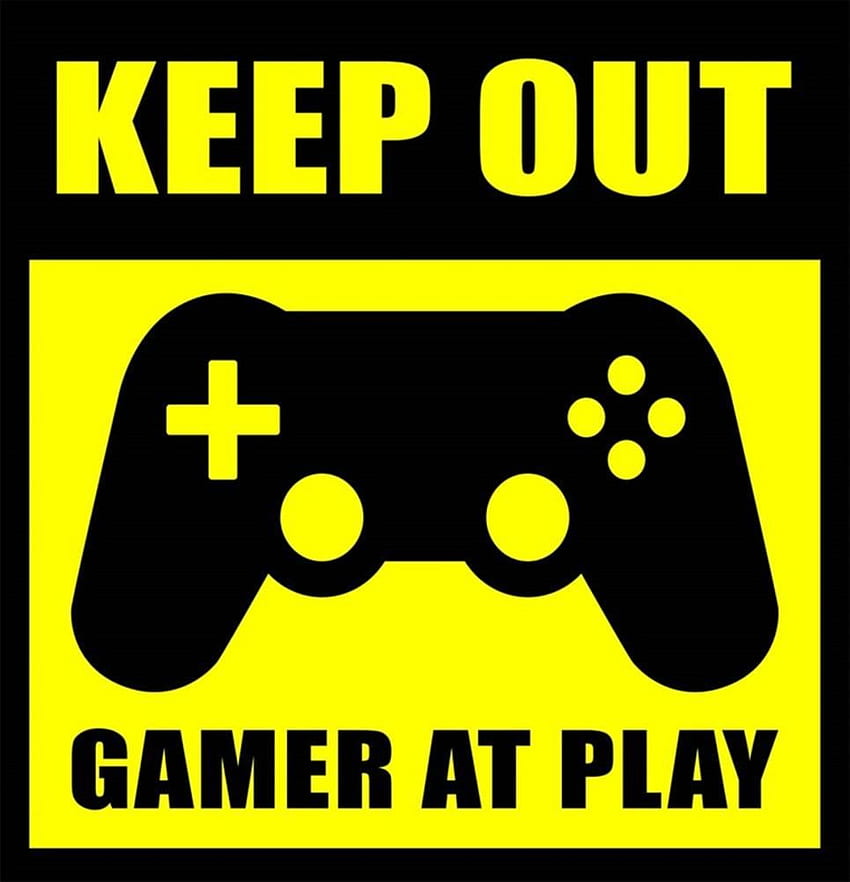 Плакат Keep Out Gamers At Play от Color Me Happy. Геймър, играй HD тапет за телефон