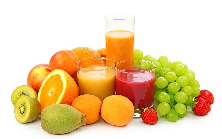 Gemüsefruchtsaft. Bester Fruchtsaft, Saft für die Haut, gemischter Fruchtsaft HD-Hintergrundbild