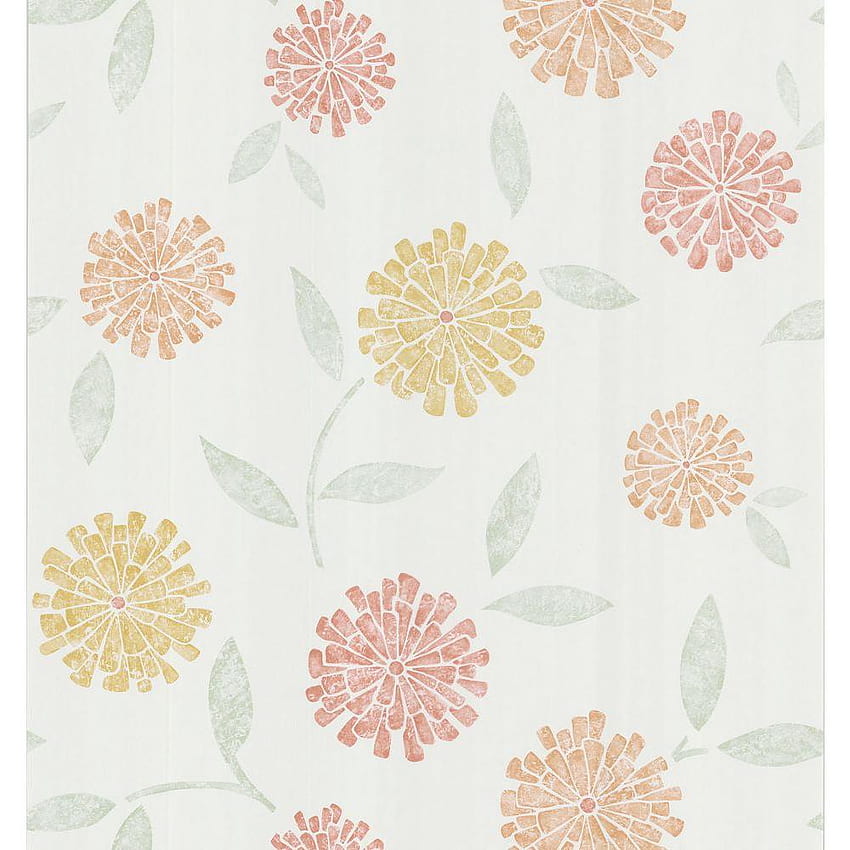 Brewster Zinnia Off White Flower Paper Strippable Roll (Covers 56.4 Sq. Ft.) 141 62114 The Home Depot, Simple White Floral HD phone wallpaper