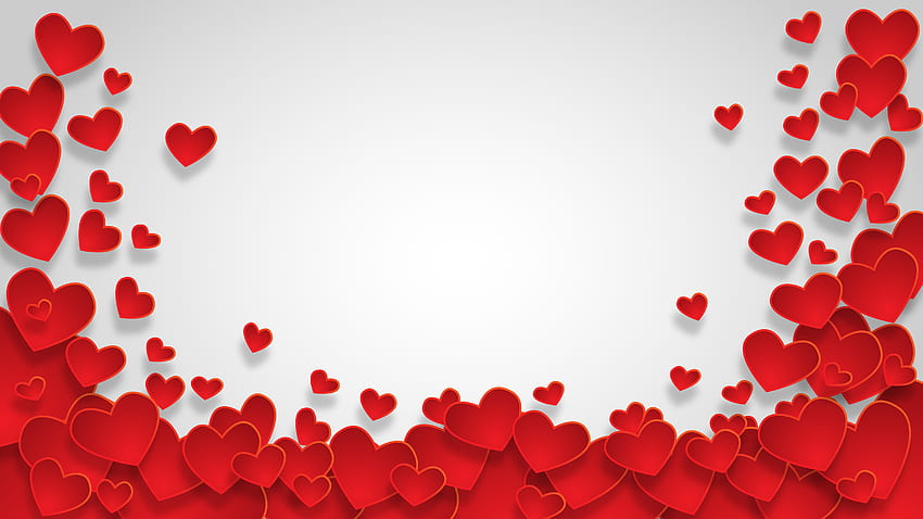 Heart, orange, red HD wallpaper