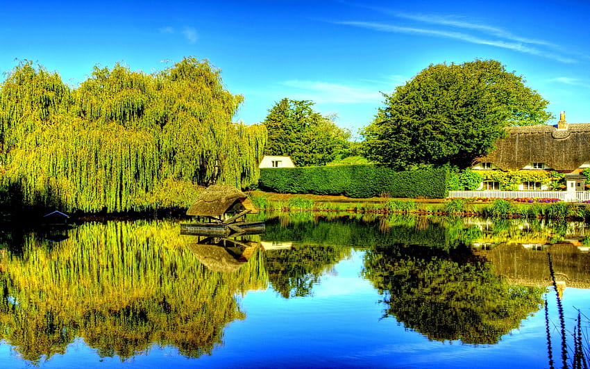 ENTENTEICH, England, Stadt, Teich, Crawley, Wasser, Winchester HD-Hintergrundbild