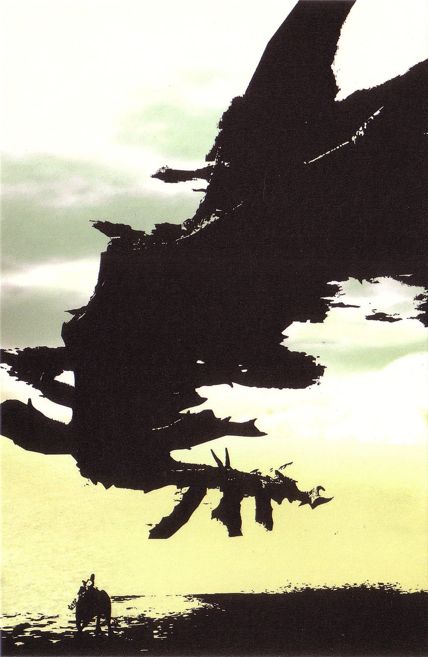 Postkarten-Konzeptkunst aus dem Videospiel Shadow of the Colossus HD-Handy-Hintergrundbild