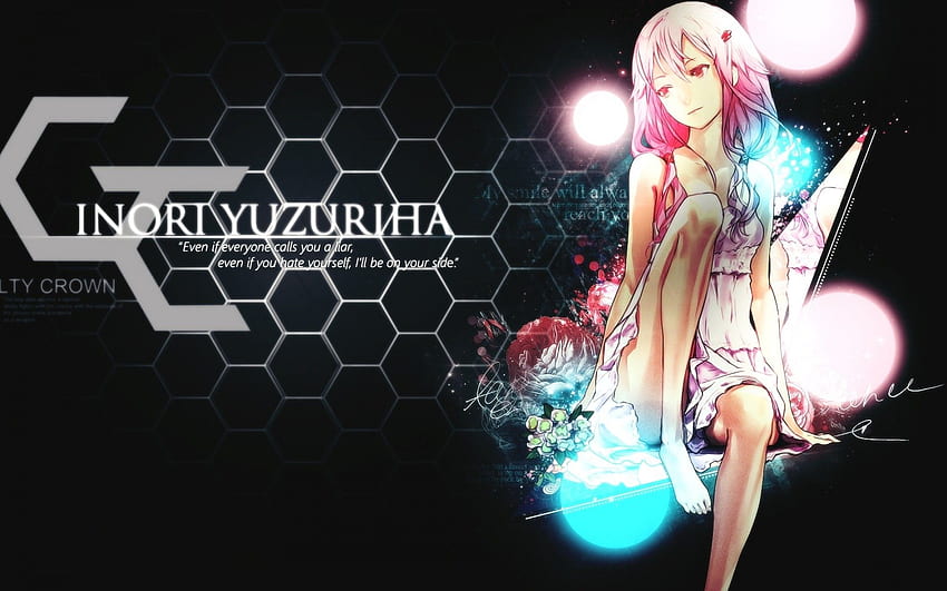 Guilty Crown, Inori Yuzuriha, Pink Hair, White HD тапет