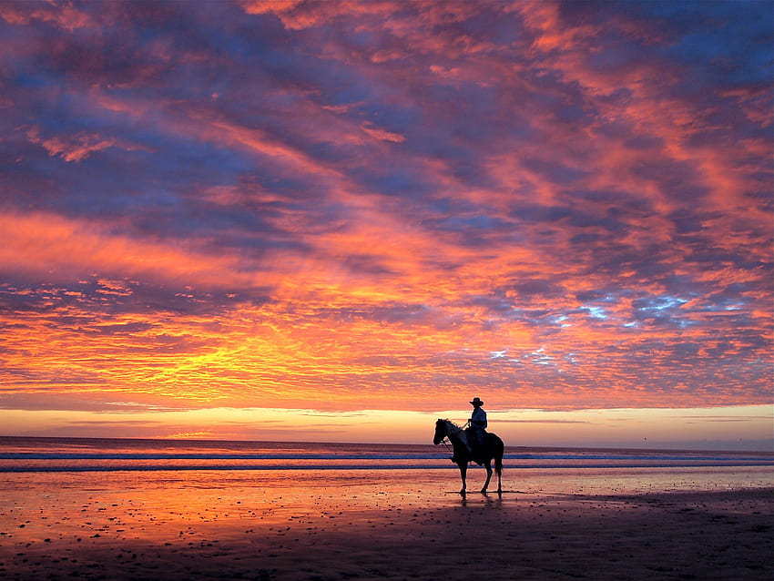 Cowboys Pferde Reiter Ufer Sonnenuntergang [] for your , Mobile & Tablet. Explore Horses at Sunset . Horses at Sunset , Sunset At Beach , Sunset HD wallpaper