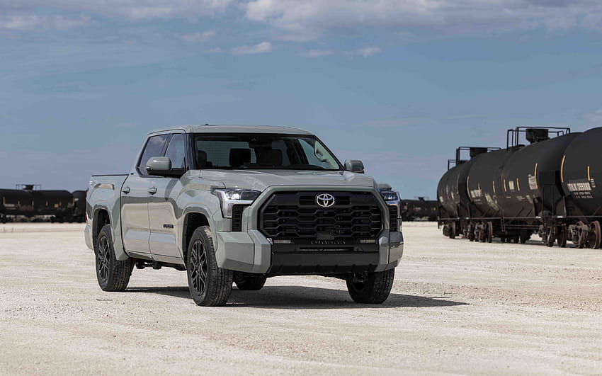 2022, Toyota Tundra SR5 TRD, , front view, exterior, new gray Tundra, Toyota Tundra tuning, Japanese cars, Toyota HD wallpaper