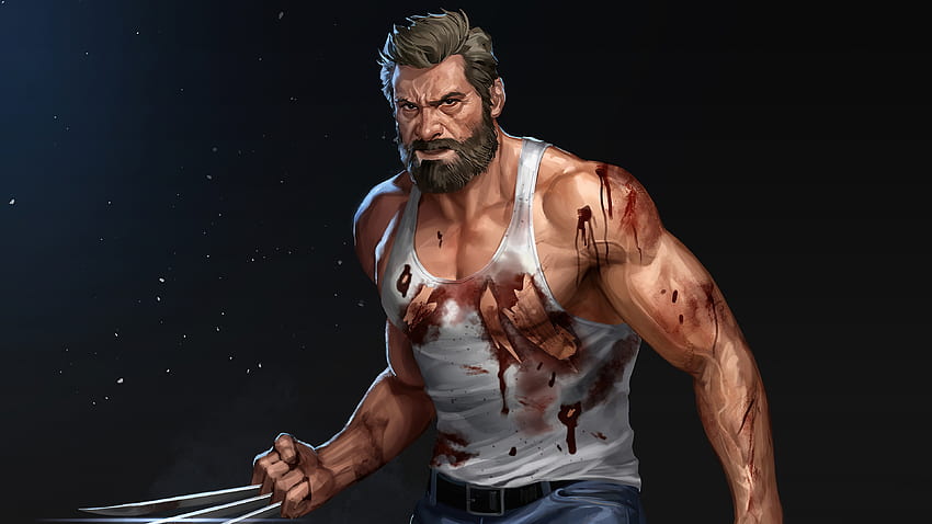 Wolverine, Hugh Jackman, grafika fanów Tapeta HD