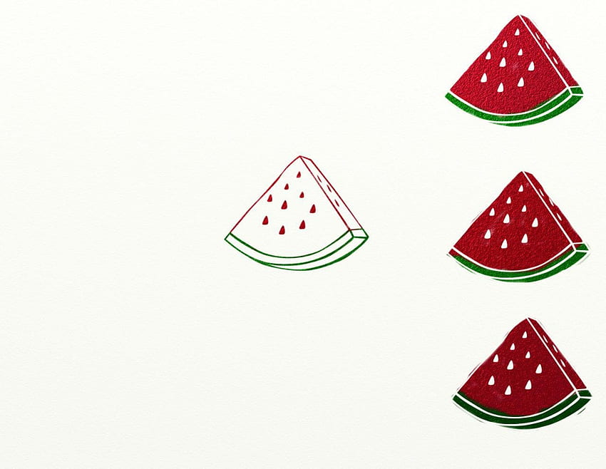 watermelon motif, pink, white, green, fruit, watermelon HD wallpaper