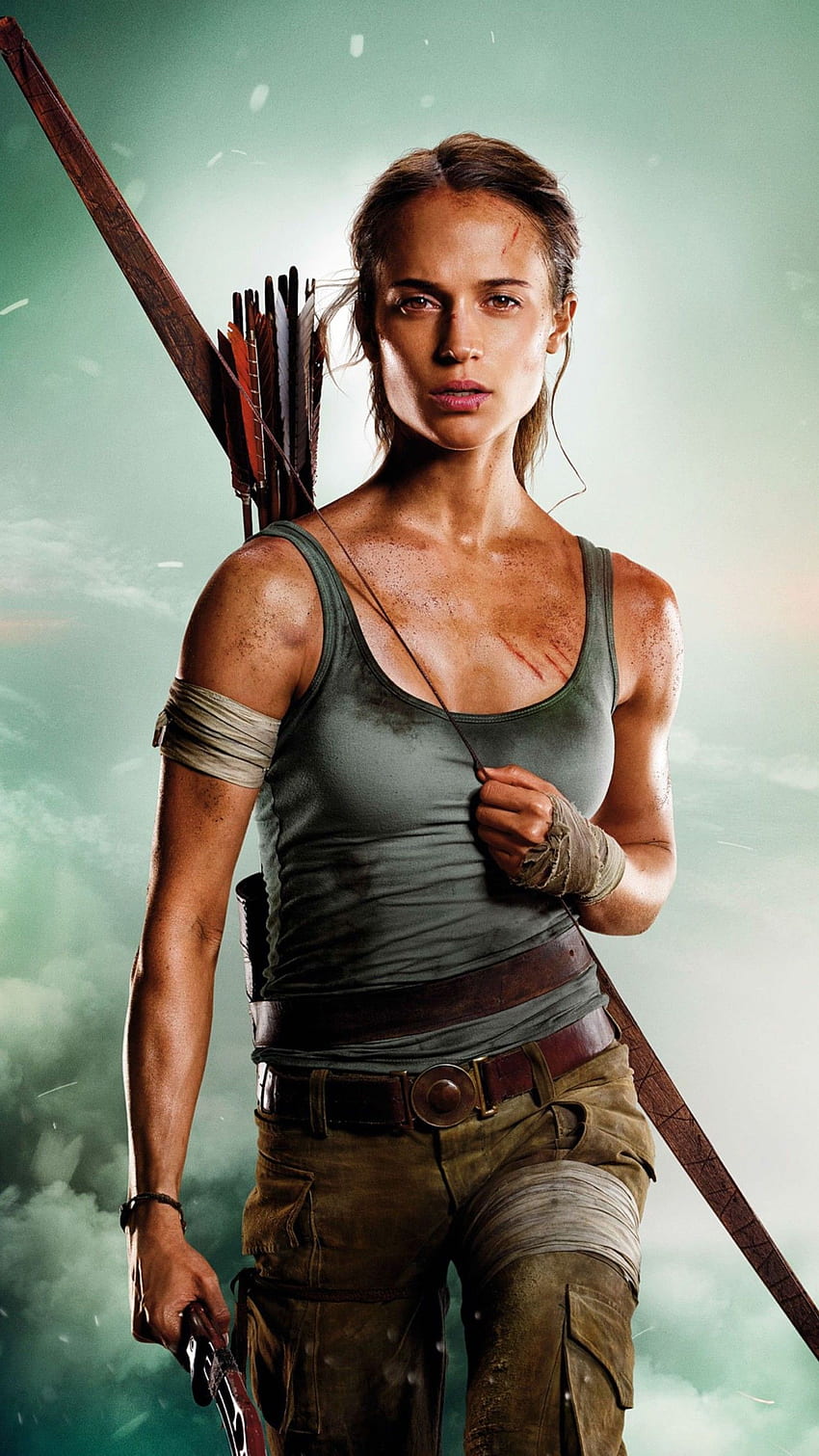 Tomb Raider Алисия Викандер Лара Крофт. HD тапет за телефон